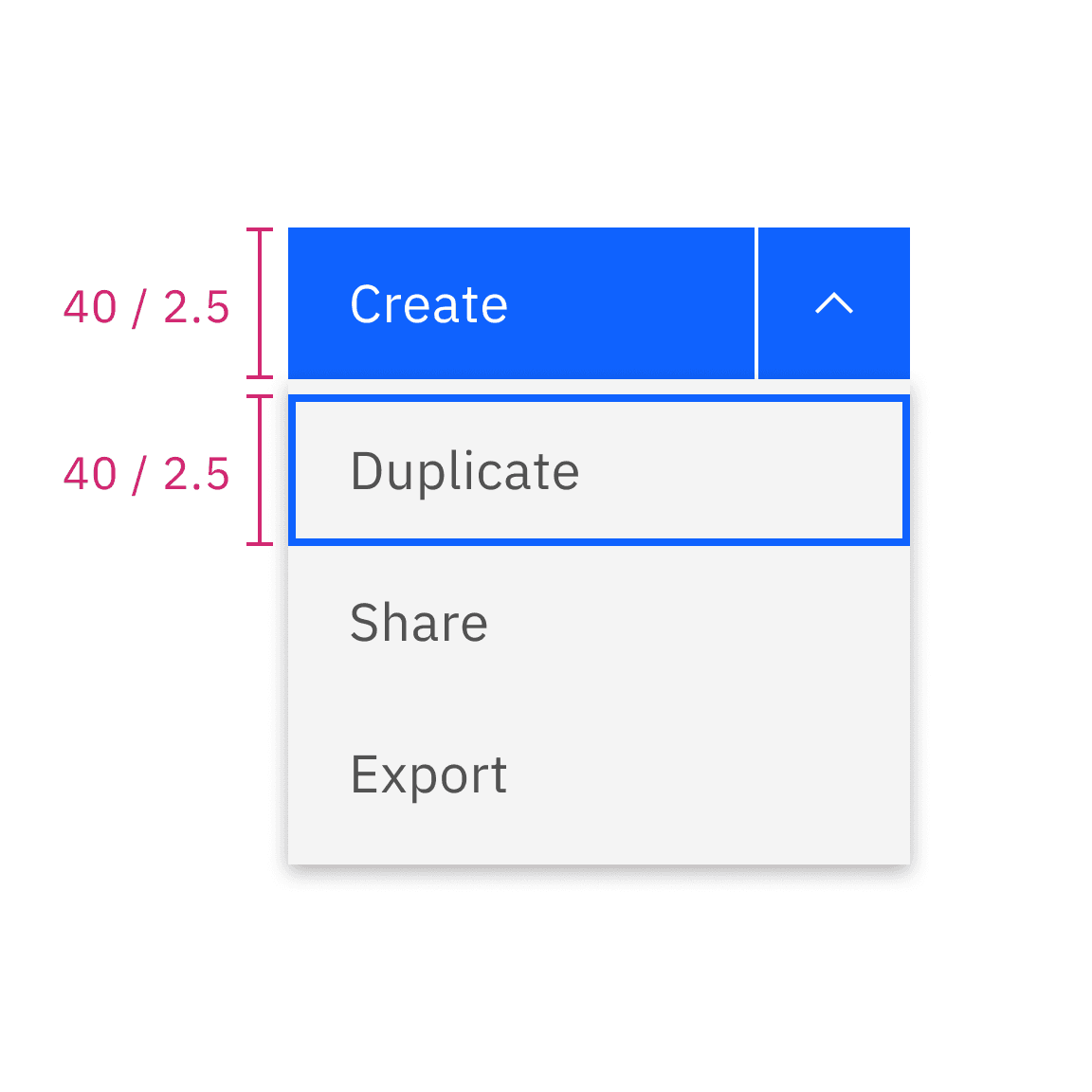 Do match the height of the menu buttons and the menu Do match the height of the menu buttons and the menu