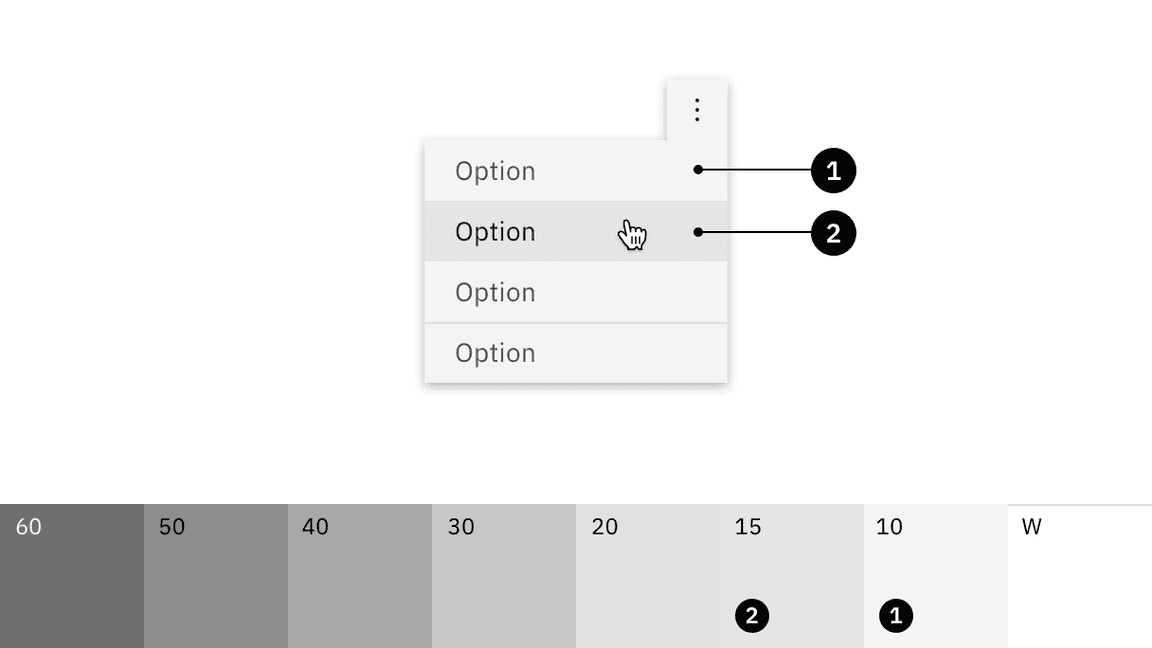 Hover state colors are half steps Hover state colors are half steps