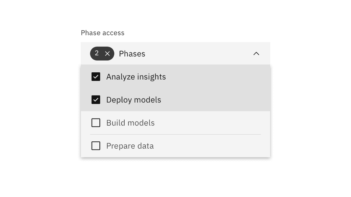 Default multiselect dropdown selected state.