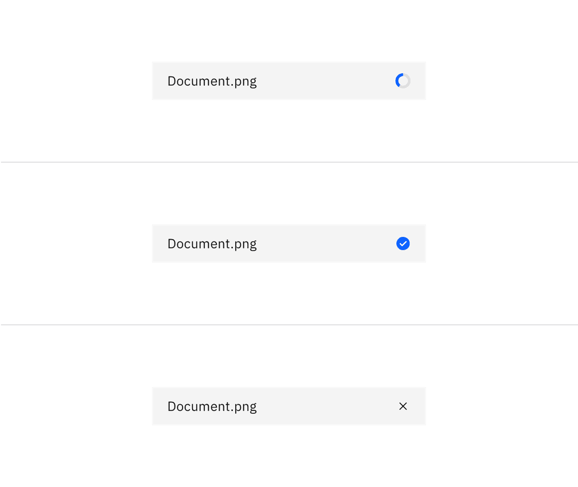 File uploader loading states File uploader loading states