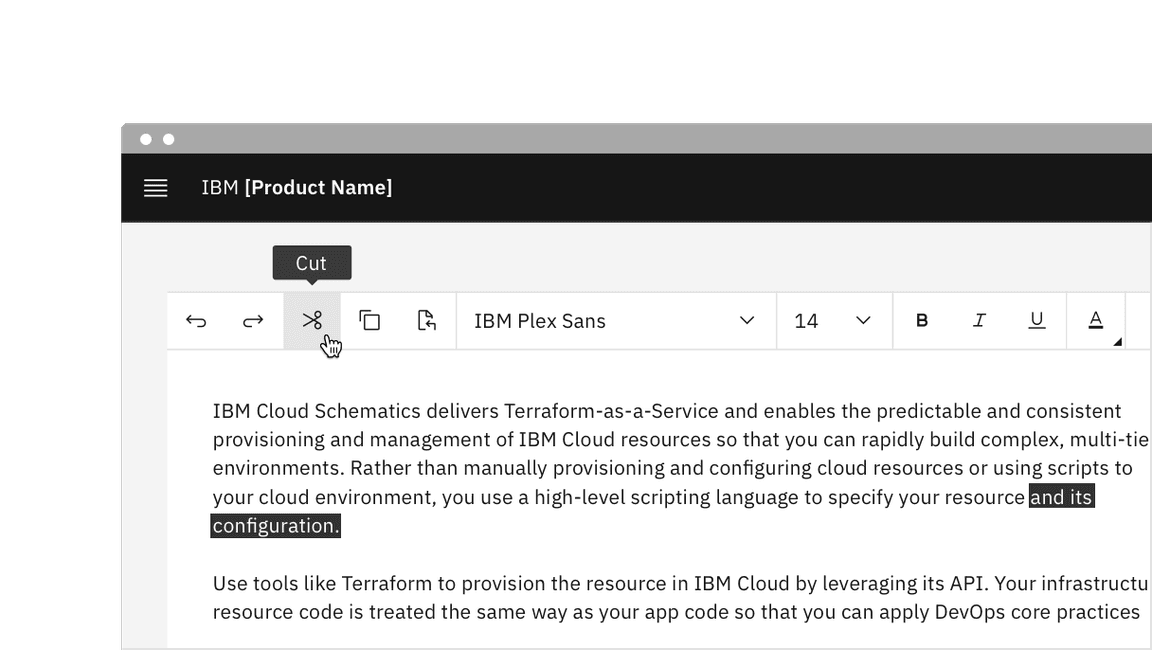 Tooltips on hover for buttons in a text toolbar. Tooltips on hover for buttons in a text toolbar.