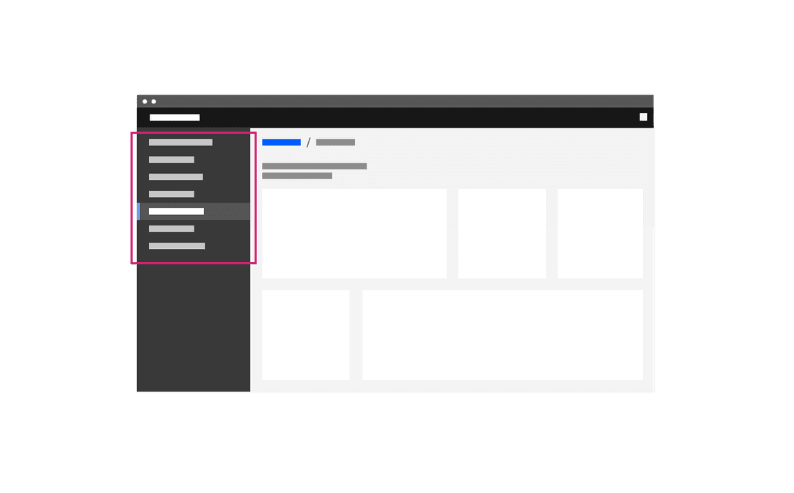 Example of a left panel. Example of a left panel.