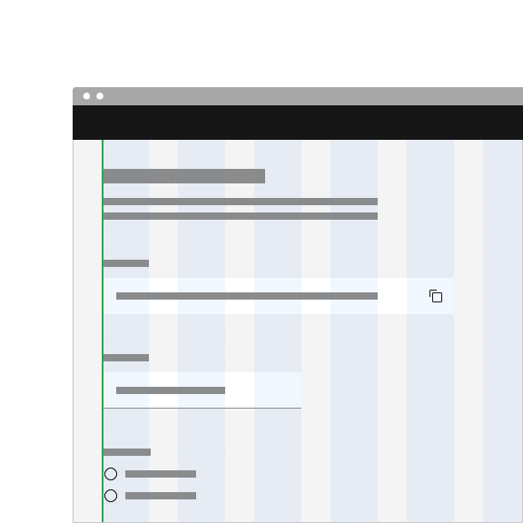 Do align code snippet containers to the grid. Do align code snippet containers to the grid.