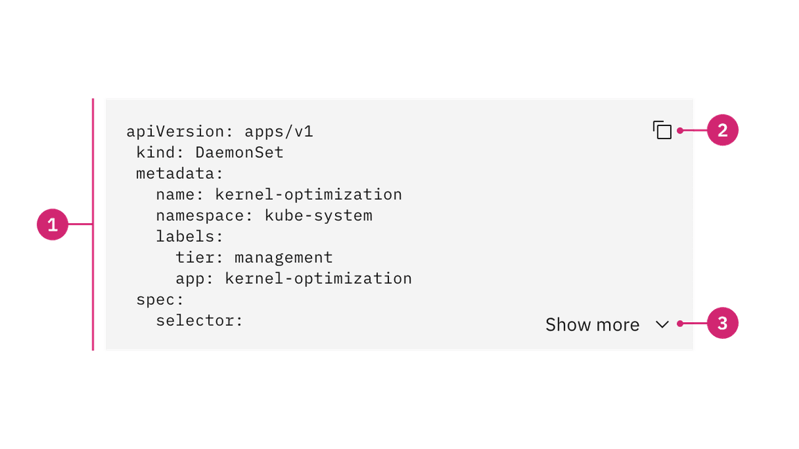 Code snippet anatomy Code snippet anatomy