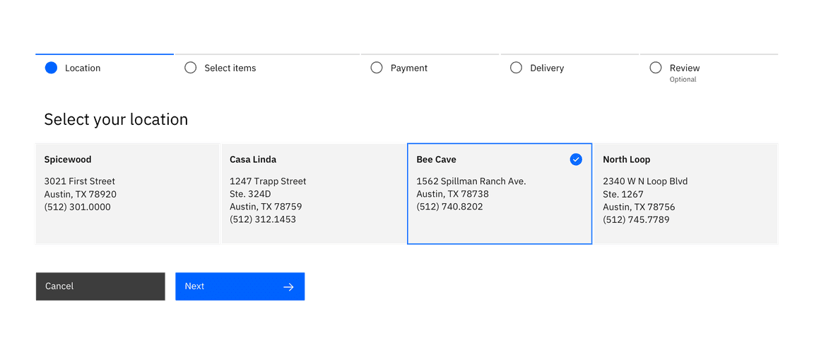 Example of next as a button with icon Example of next as a button with icon