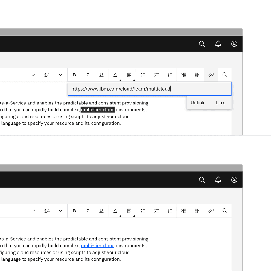 Embedding text links. Embedding text links.