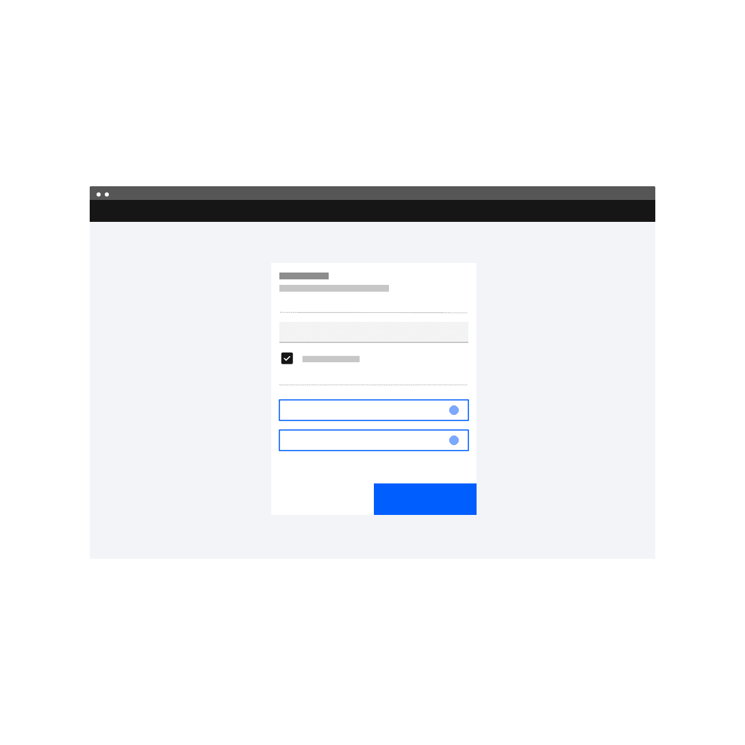 Do not put alternate login buttons between the username input and the primary button Do not put alternate login buttons between the username input and the primary button