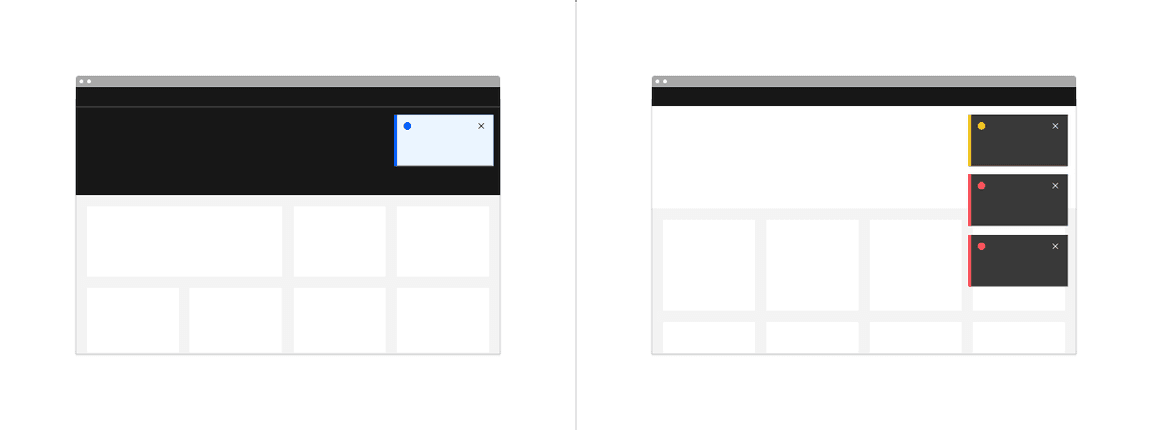 Example of toast notification with action button and time stamp Example of toast notification with action button and time stamp