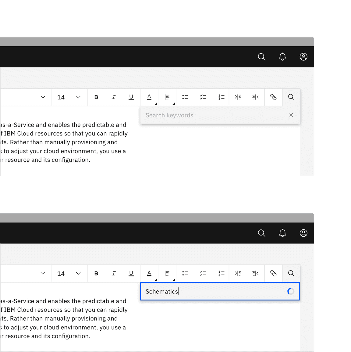 Searching text keywords. Searching text keywords.