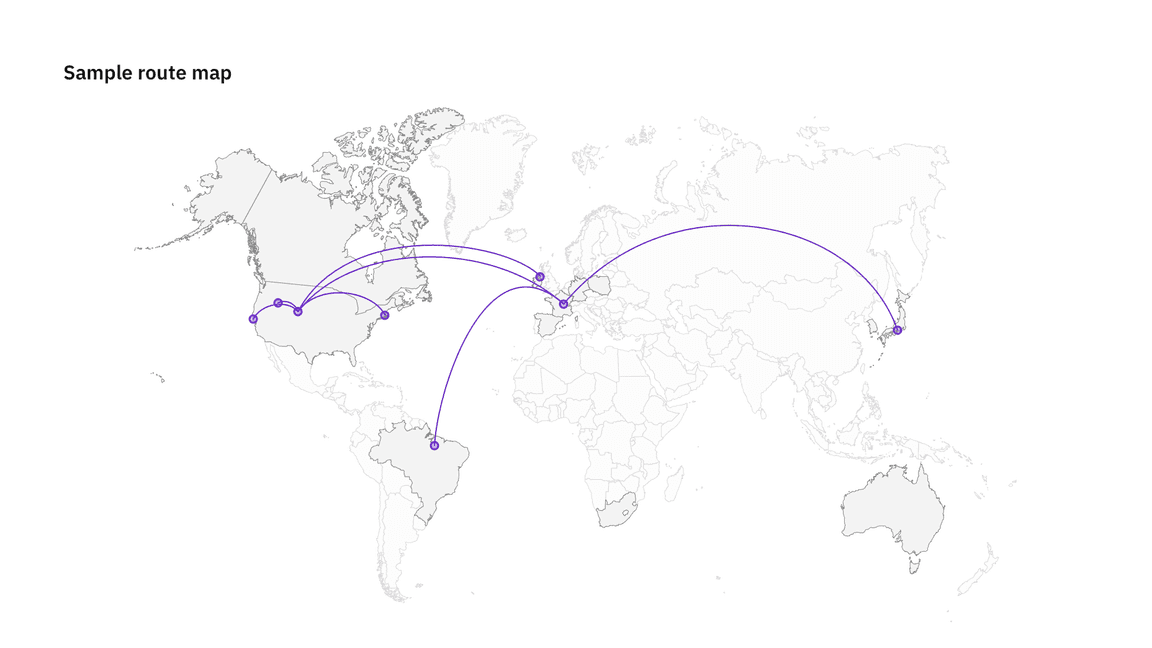 Connecting lines on a spatial map Connecting lines on a spatial map