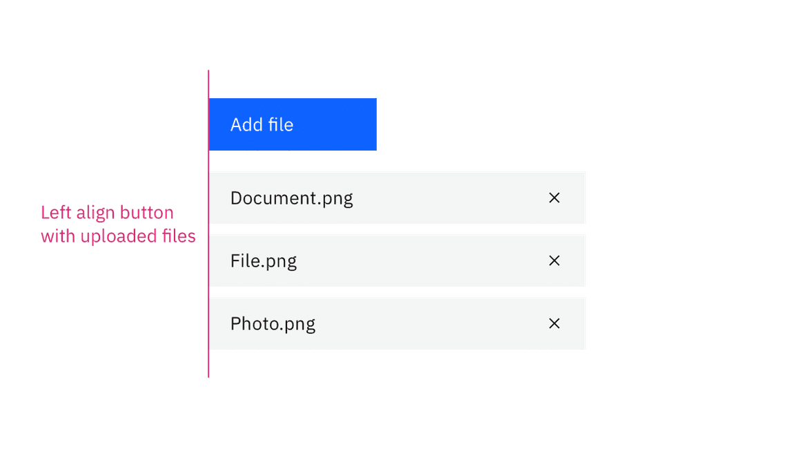 File uploader left alignment File uploader left alignment