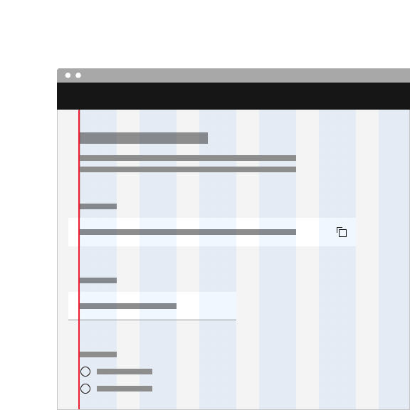 Do not align code snippet text to the grid and hang the container. Do not align code snippet text to the grid and hang the container.