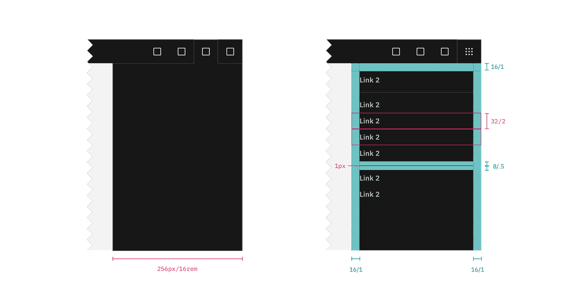 UI shell right panel example. UI shell right panel example.