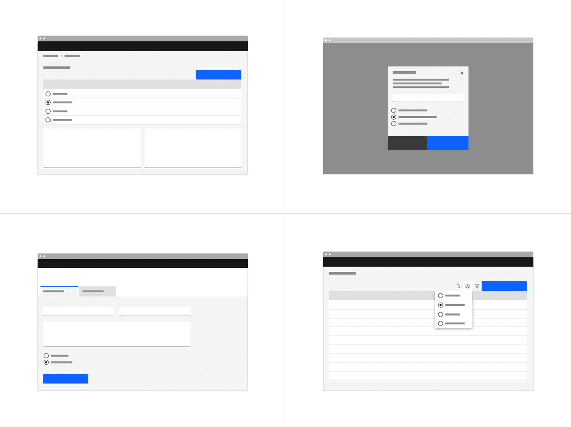 Placement of radio buttons Placement of radio buttons