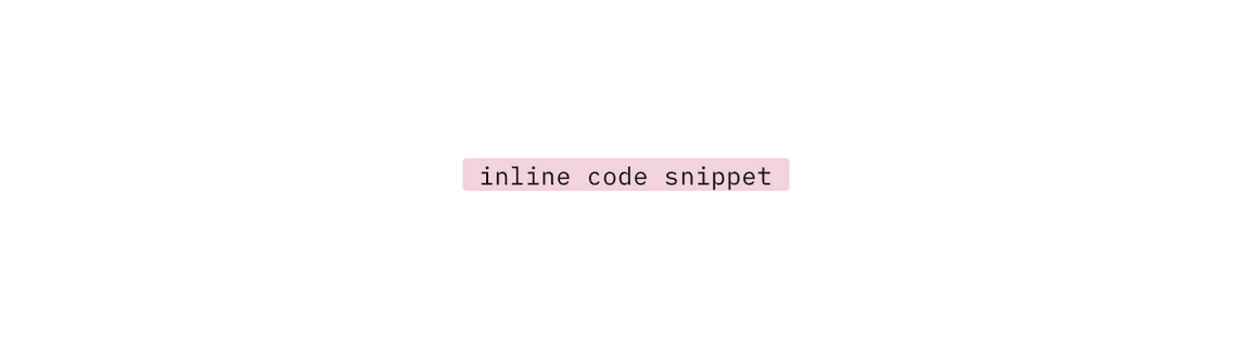 Inline code snippet click target