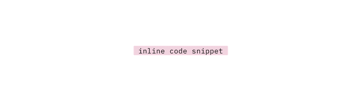 Inline code snippet click target Inline code snippet click target