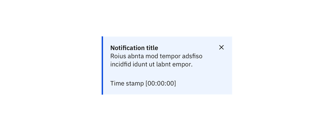 Example of close in an toast notification Example of close in an toast notification